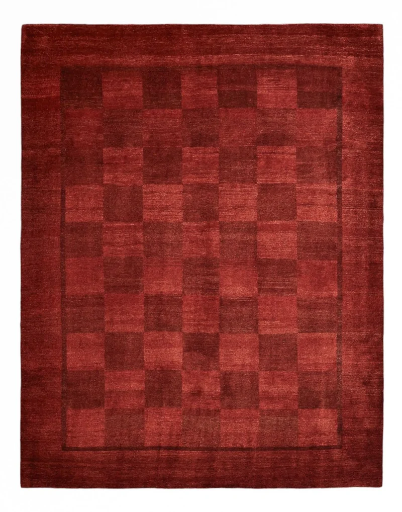 Gabbeh Persisch Teppich 259x327cm - Perserteppich Wollteppich - dunkelrot