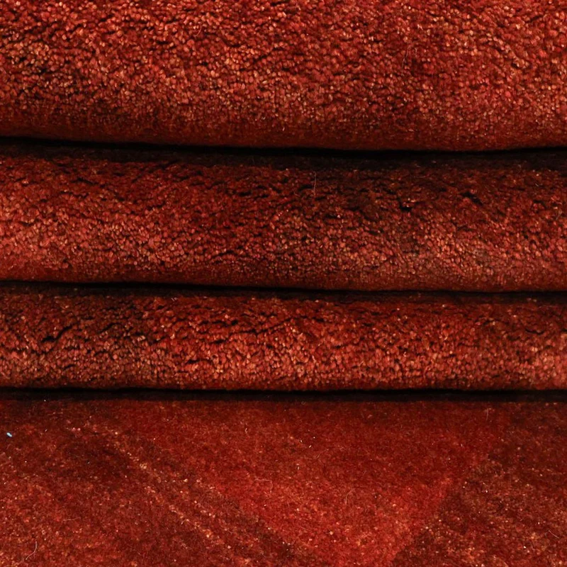Gabbeh Persisch Teppich 259x327cm - Perserteppich Wollteppich - dunkelrot
