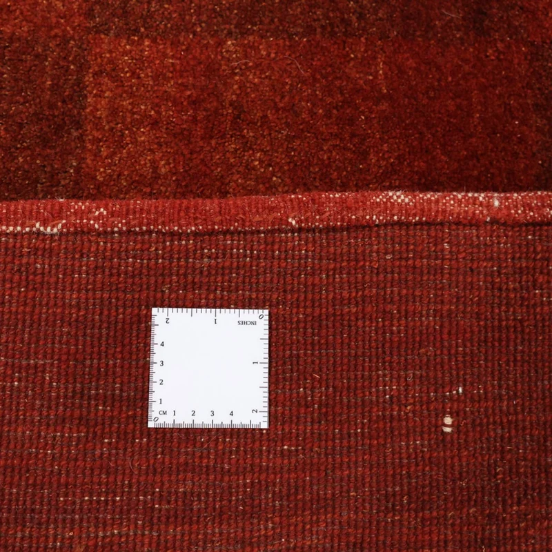Gabbeh Persisch Teppich 259x327cm - Perserteppich Wollteppich - dunkelrot