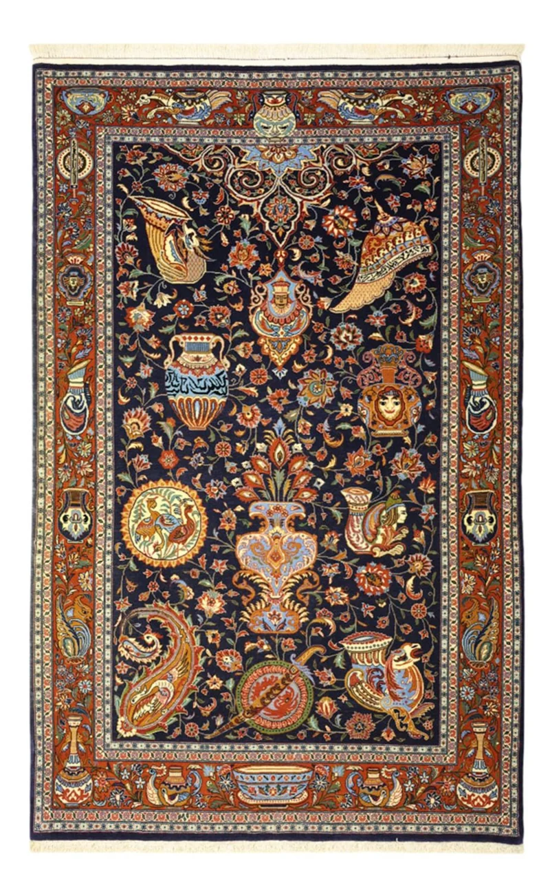 Sarough Teppich 104x162cm - Perserteppich - mehrfarbig
