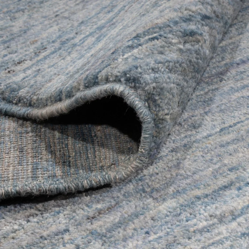 Berber Teppich 274x360cm - Wollteppich - seeblau