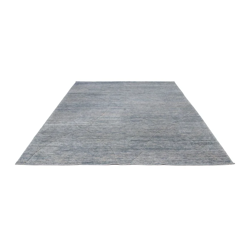 Berber Teppich 274x360cm - Wollteppich - seeblau
