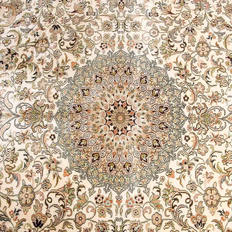 Kaschmir Seide Teppich 213x314cm - Orientteppich - beige