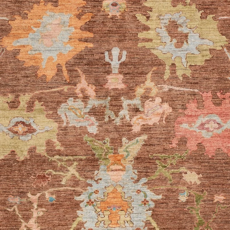 Usak Teppich 244x298cm - Orientteppich - dunkelbeige