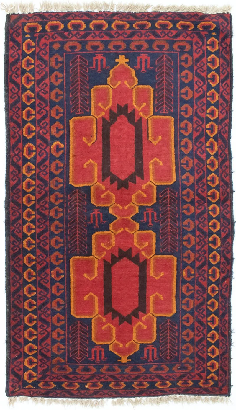 Belutsch Teppich 78x138cm - Orientteppich - blau