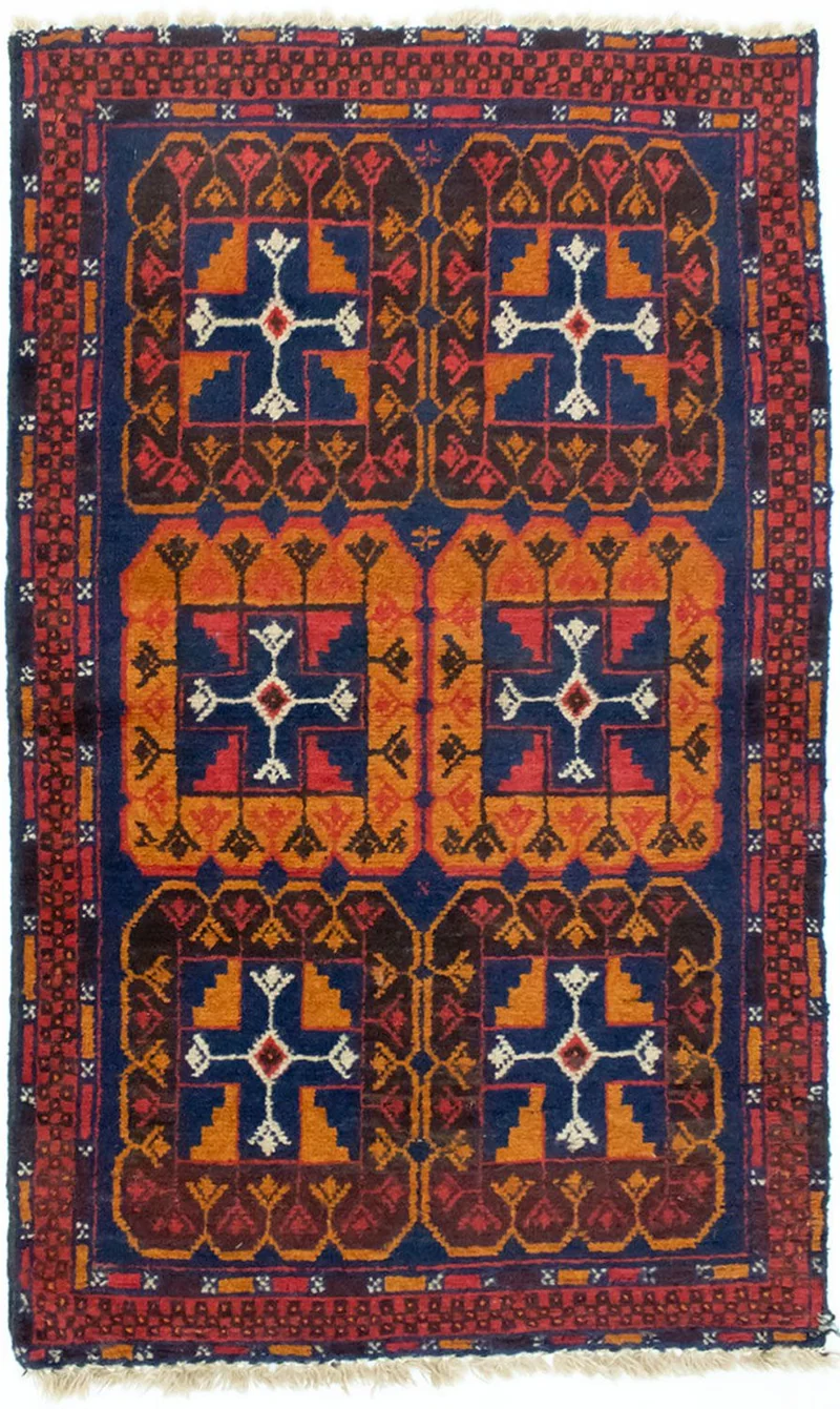 Belutsch Teppich 73x120cm - Orientteppich - blau