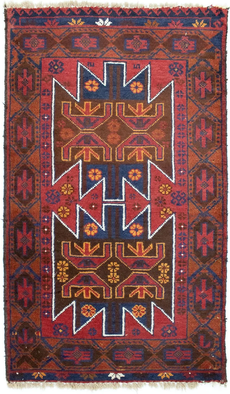 Belutsch Teppich 79x133cm - Orientteppich - rot
