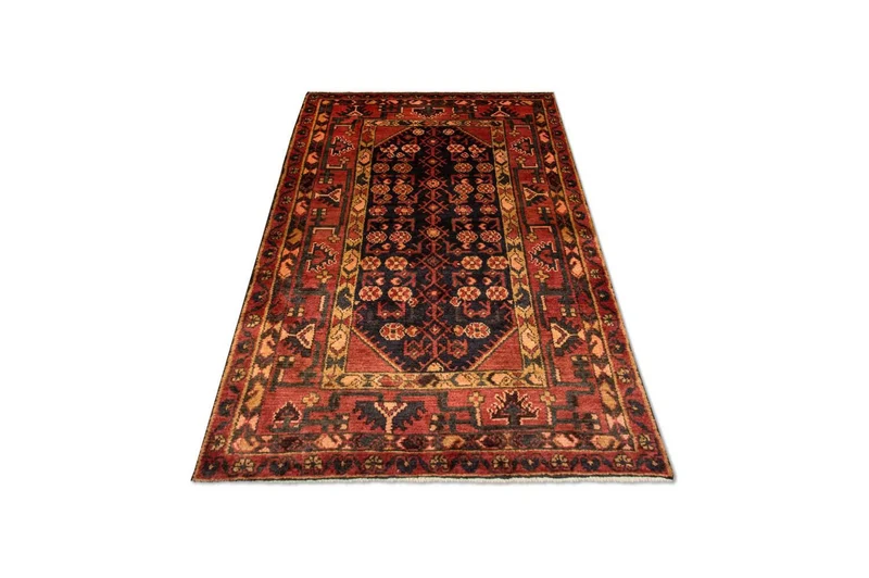 Hamadan Teppich 107x173cm - Perserteppich - dunkelblau