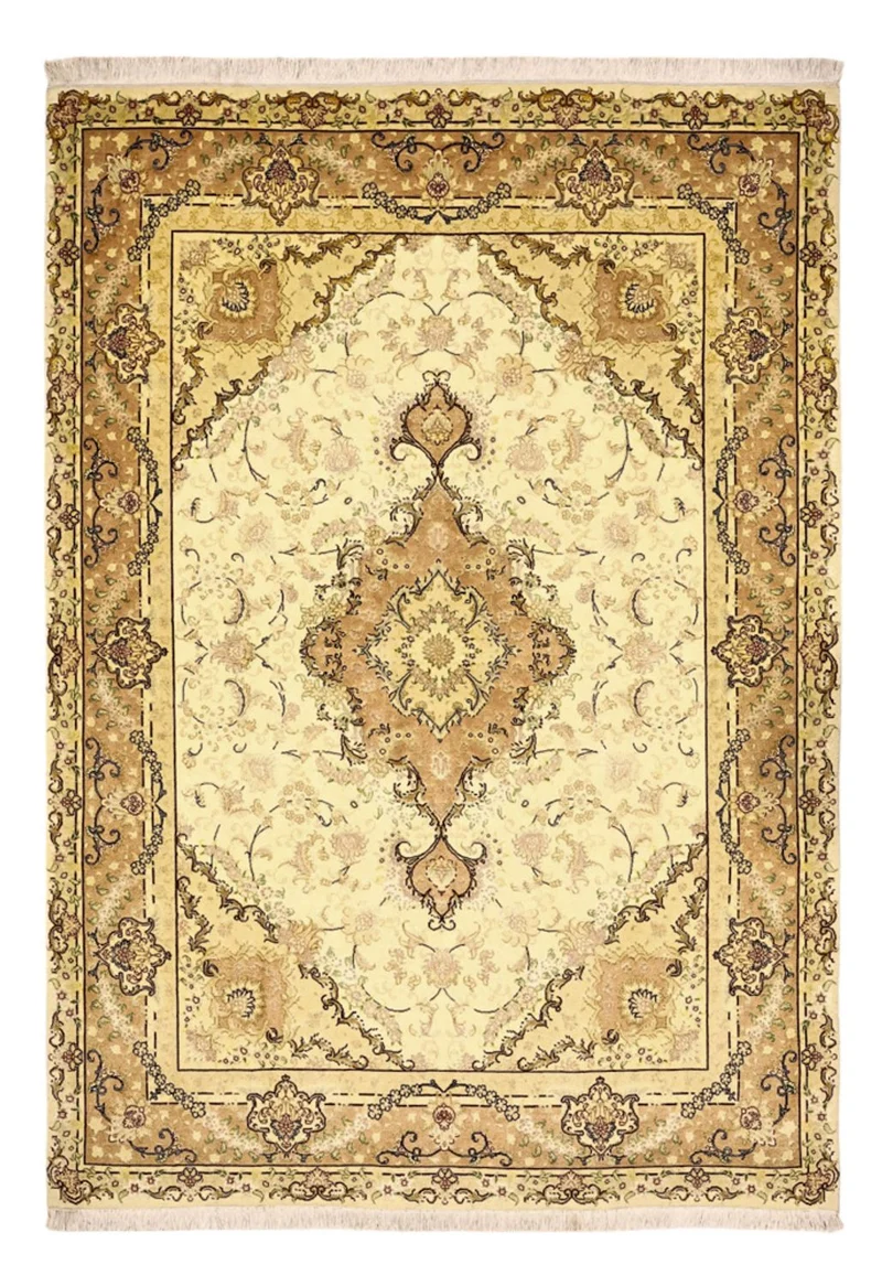 Täbriz - 50 Raj Teppich 149x208cm - Perserteppich - beige