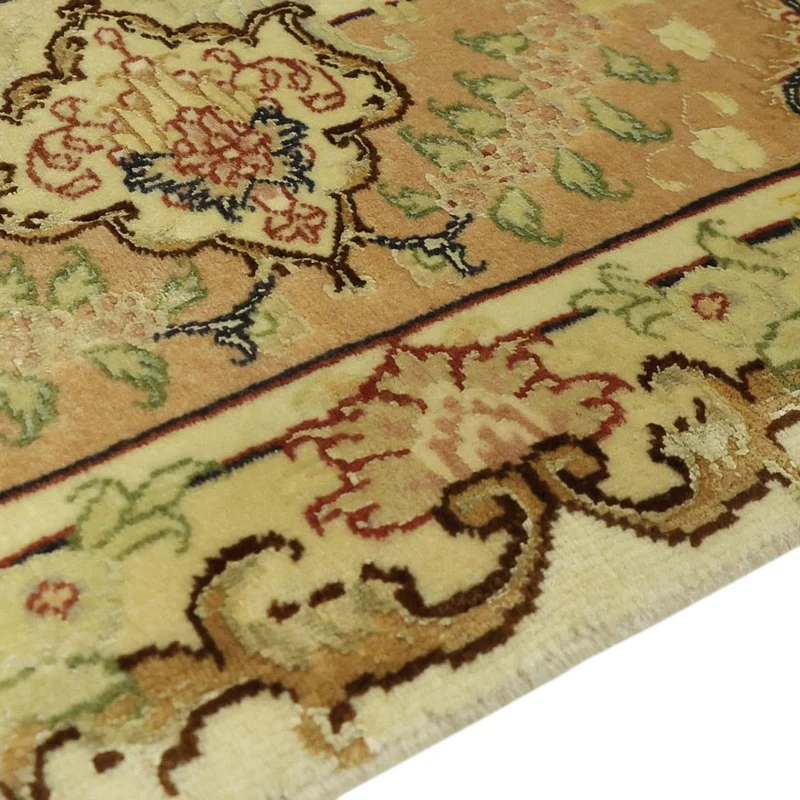 Täbriz - 50 Raj Teppich 149x208cm - Perserteppich - beige