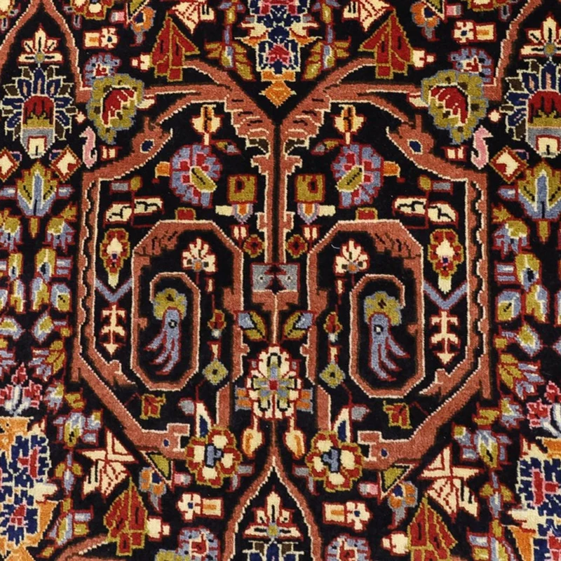 Sarough Teppich 103x147cm - Perserteppich - dunkelrot
