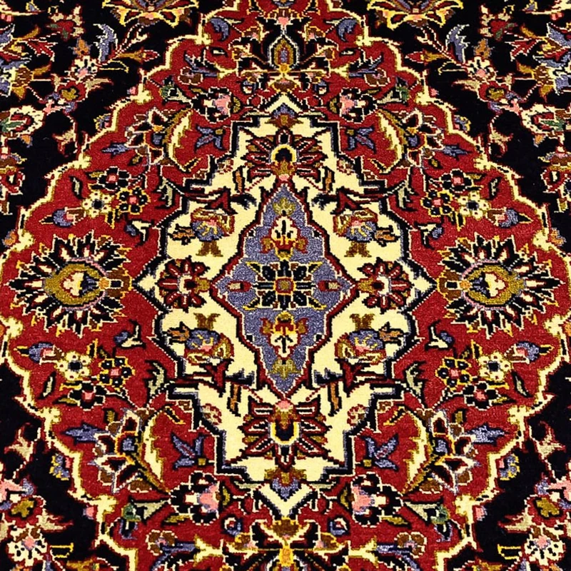 Keshan Teppich 139x208cm - Perserteppich - dunkelrot