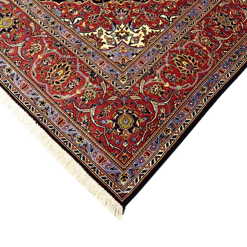 Keshan Teppich 139x208cm - Perserteppich - dunkelrot