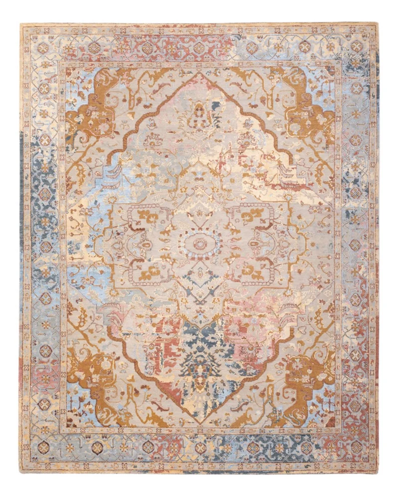 Designer Teppich 244x307cm - mehrfarbig