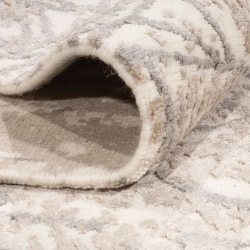 Designer Teppich 154x206cm - silber