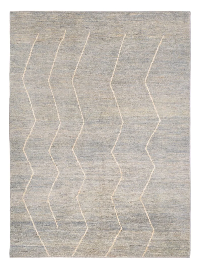 Berber Teppich 152x204cm - Wollteppich - hellgrau