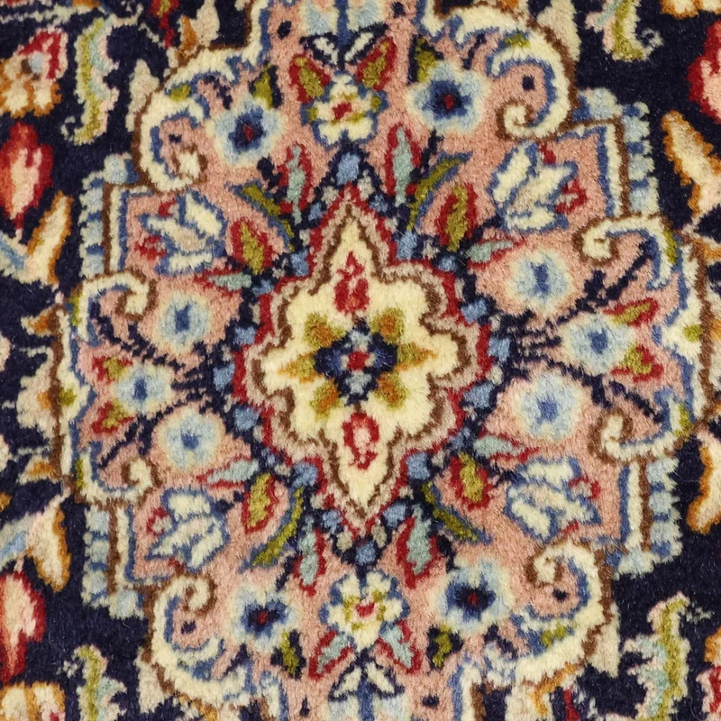 Kerman Teppich 92x148cm - Perserteppich - blau