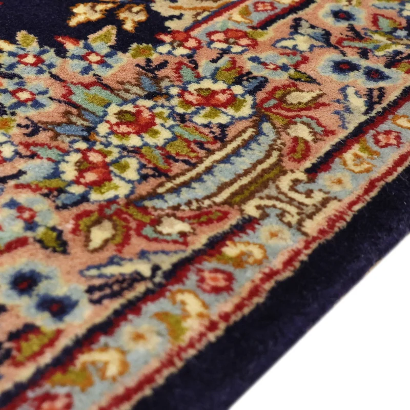 Kerman Teppich 92x148cm - Perserteppich - blau
