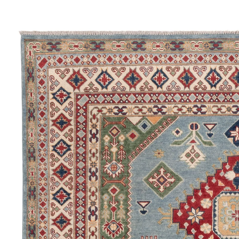 Kazak Teppich 195x291cm - Orientteppich - hellblau
