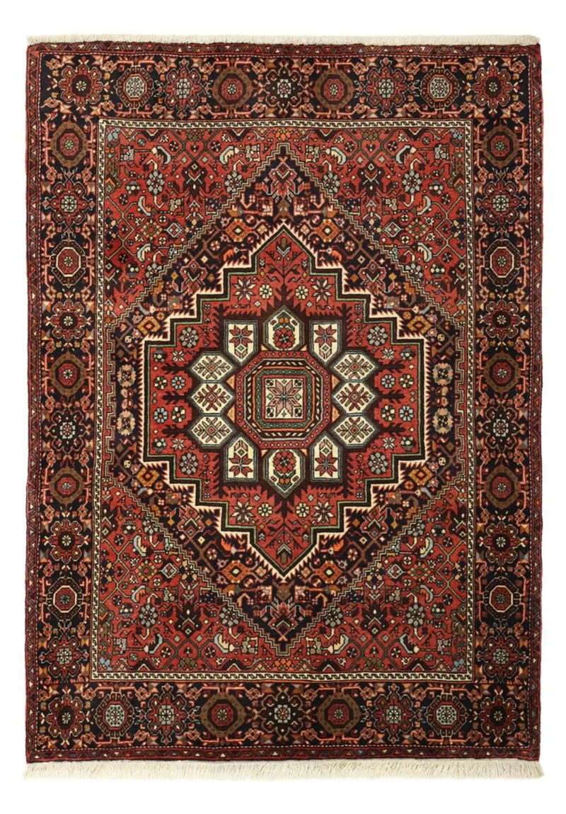 Gholtogh Teppich 103x145cm - Perserteppich - dunkelrot