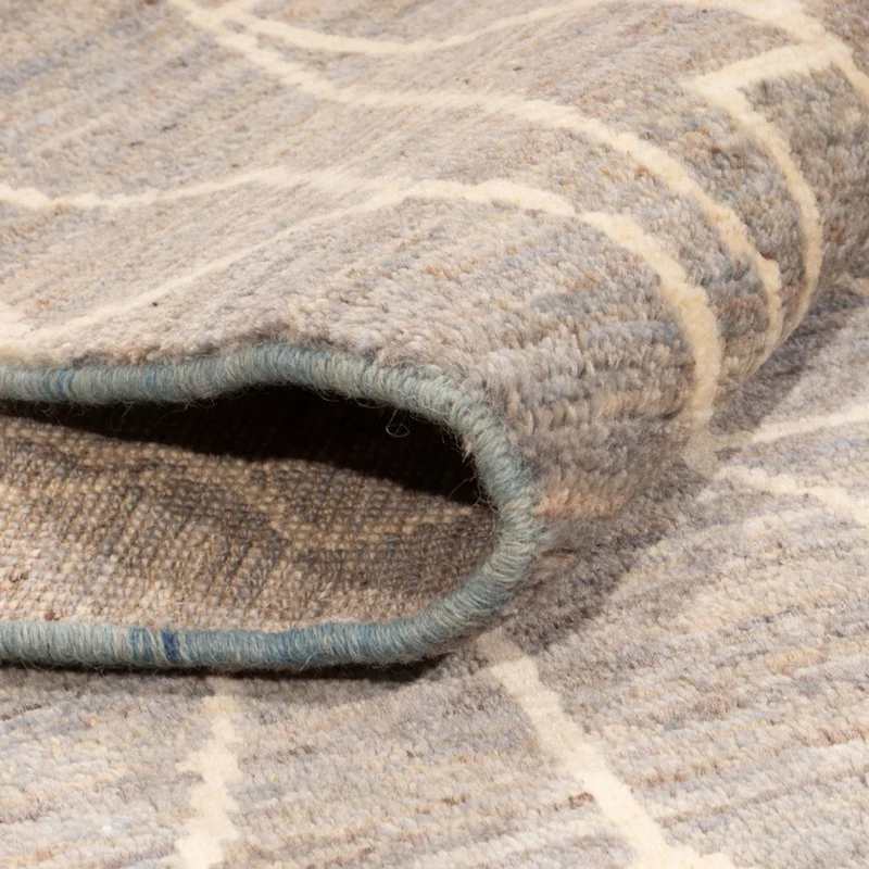 Berber Teppich 173x245cm - Wollteppich - seeblau