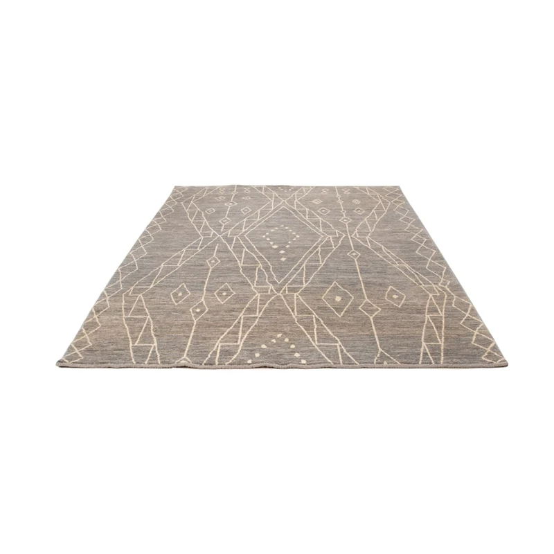 Berber Teppich 173x245cm - Wollteppich - seeblau