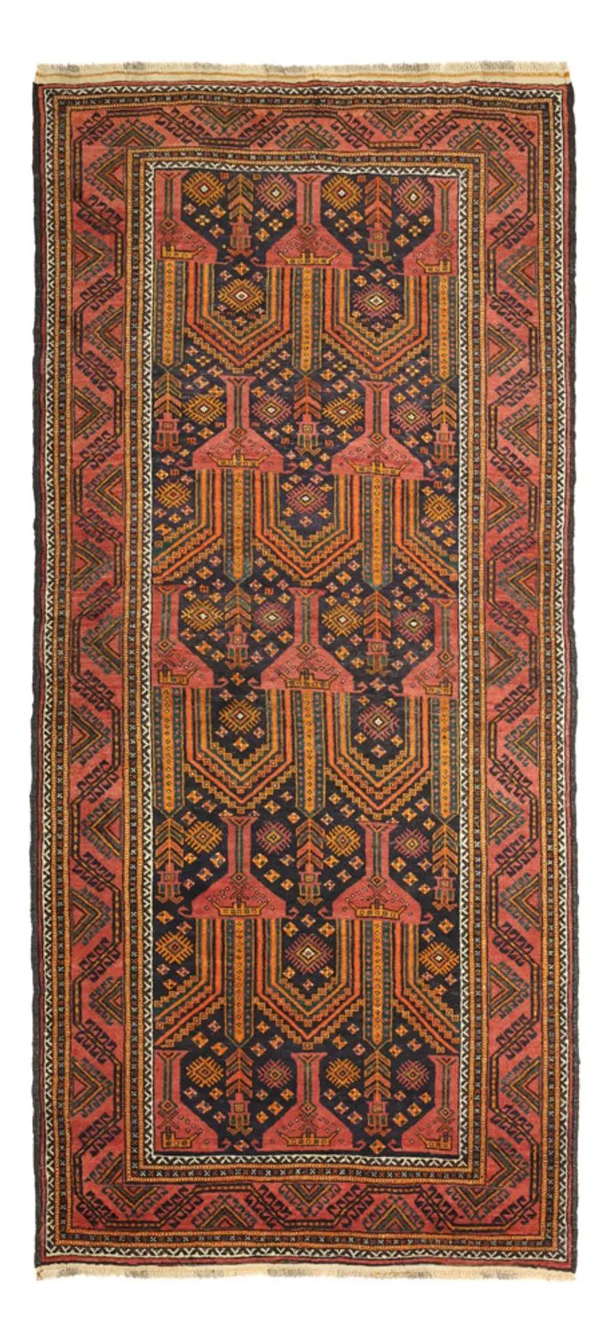 Belutsch Teppich 113x249cm - Orientteppich - dunkelblau