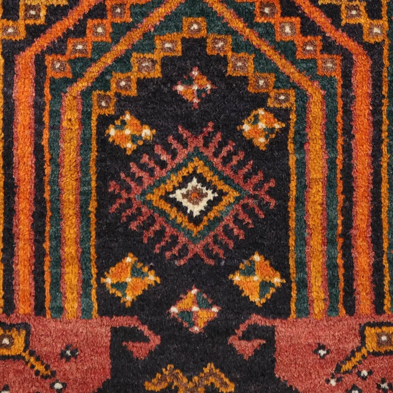 Belutsch Teppich 113x249cm - Orientteppich - dunkelblau