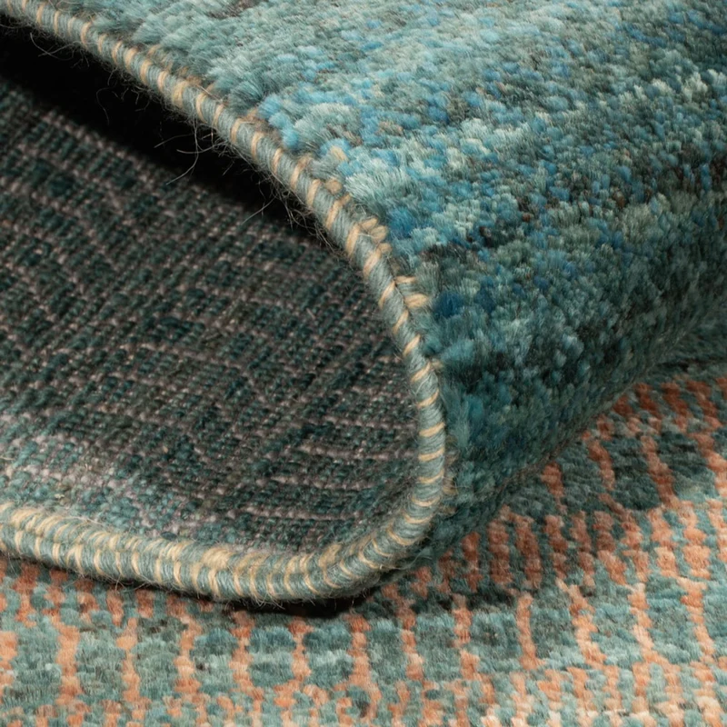 Designer Teppich 154x195cm - dunkelgrün