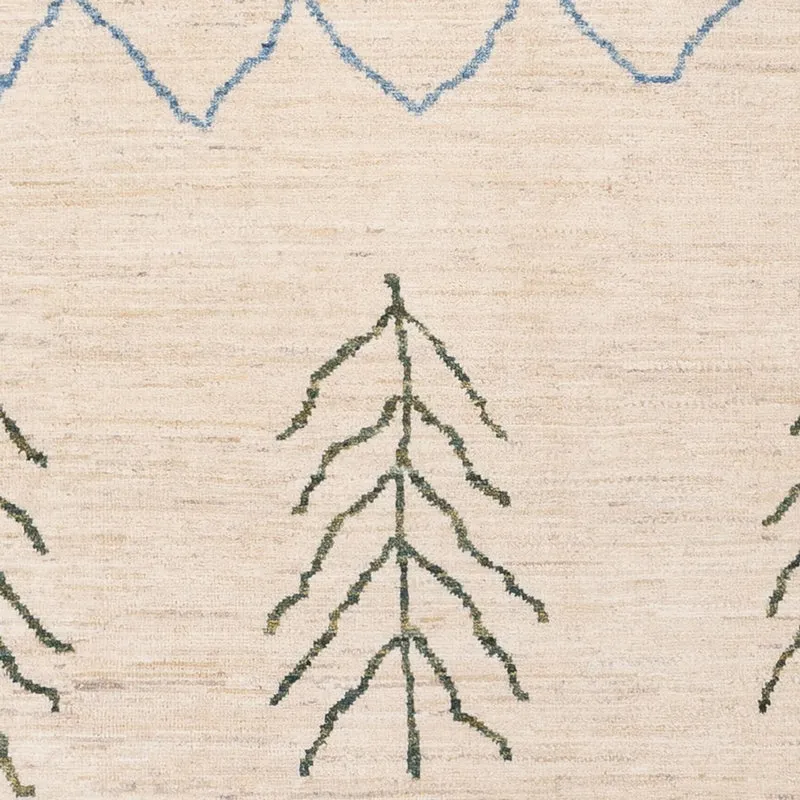 Berber Teppich 170x242cm - Wollteppich - creme