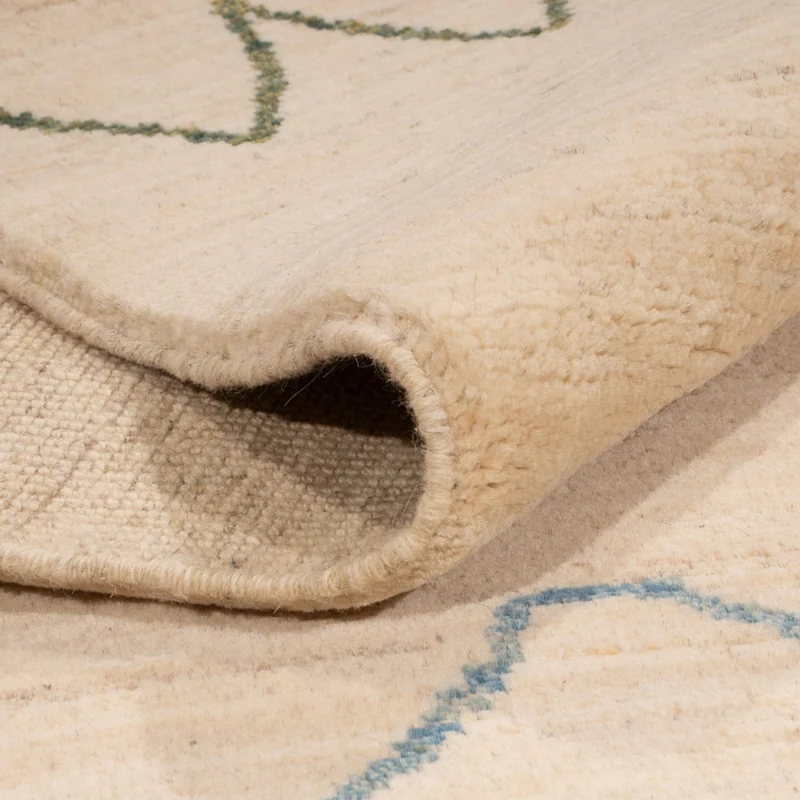 Berber Teppich 170x242cm - Wollteppich - creme