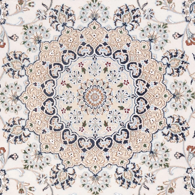 Indo Nain Teppich 241x303cm - Orientteppich - weiß