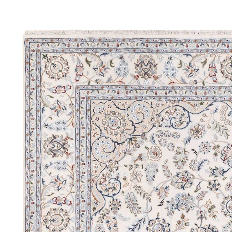 Indo Nain Teppich 241x303cm - Orientteppich - weiß