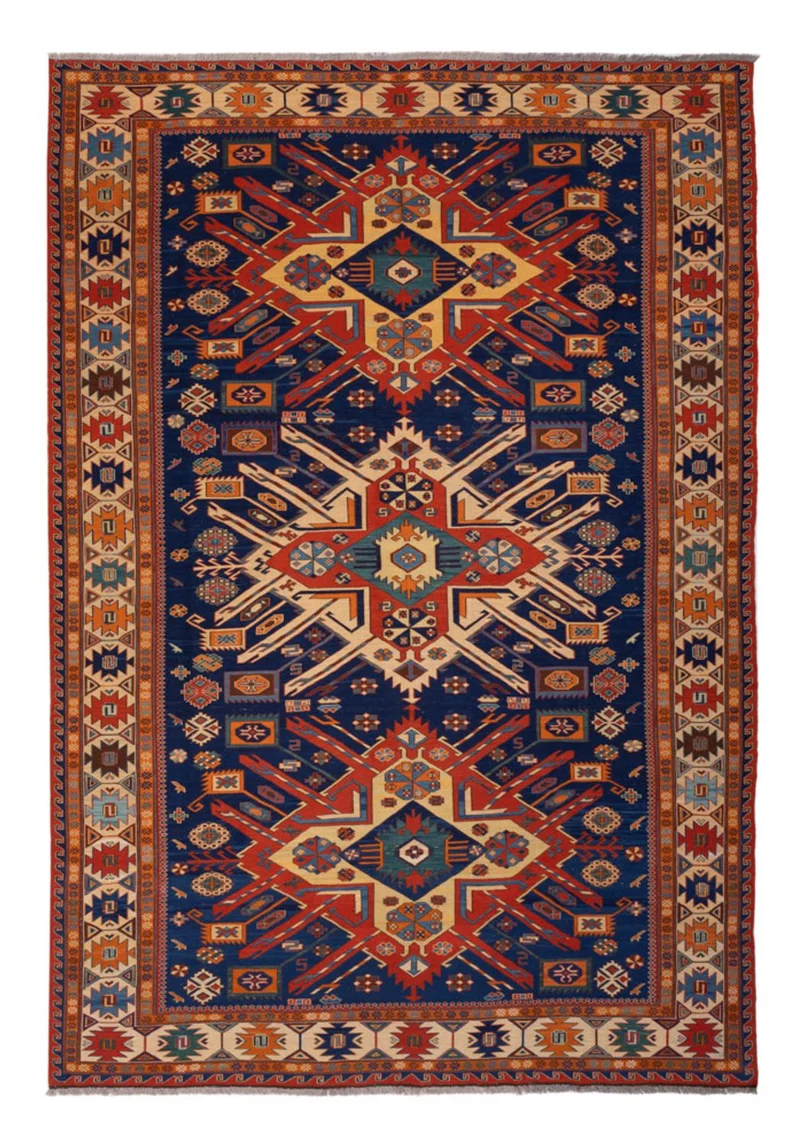 Kelim Afghan Teppich 214x299cm - mehrfarbig