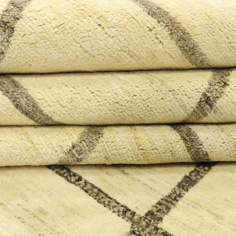 Gabbeh Persisch Teppich 251x341cm - Perserteppich Wollteppich - beige