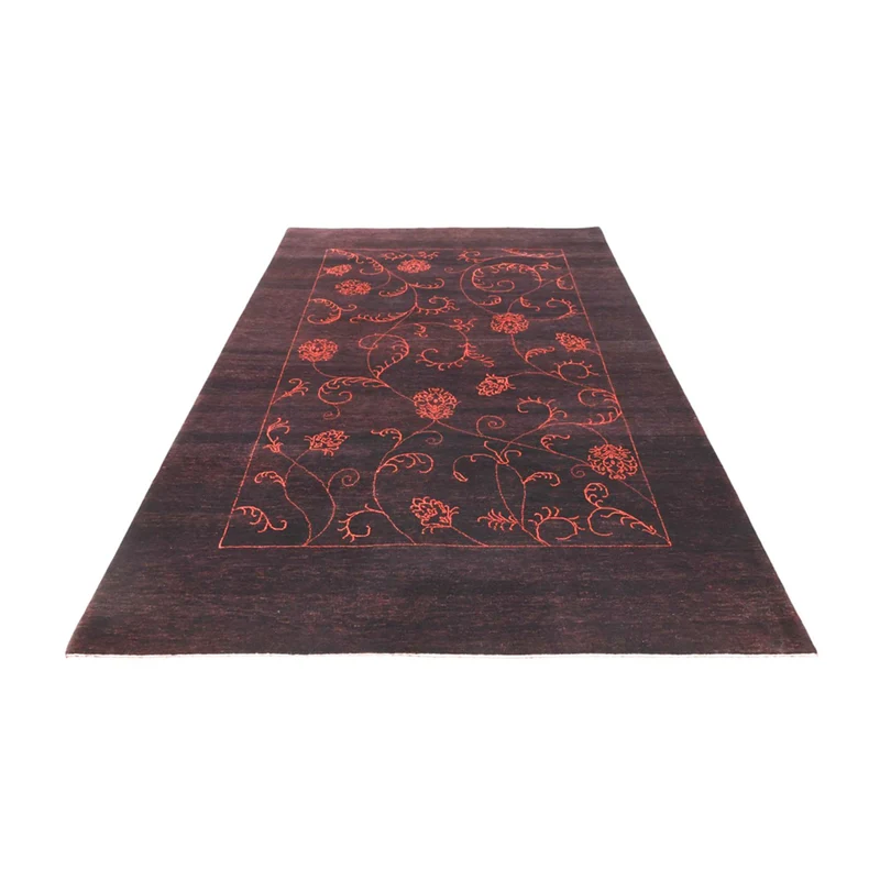 Indo Loribaft Teppich 173x240cm - Wollteppich - dunkelblau