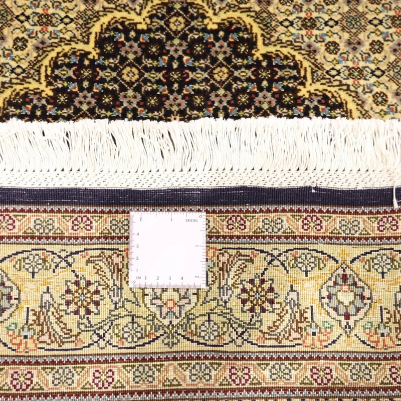 Täbriz - 50 Raj Teppich 102x146cm - Perserteppich - dunkelgrün