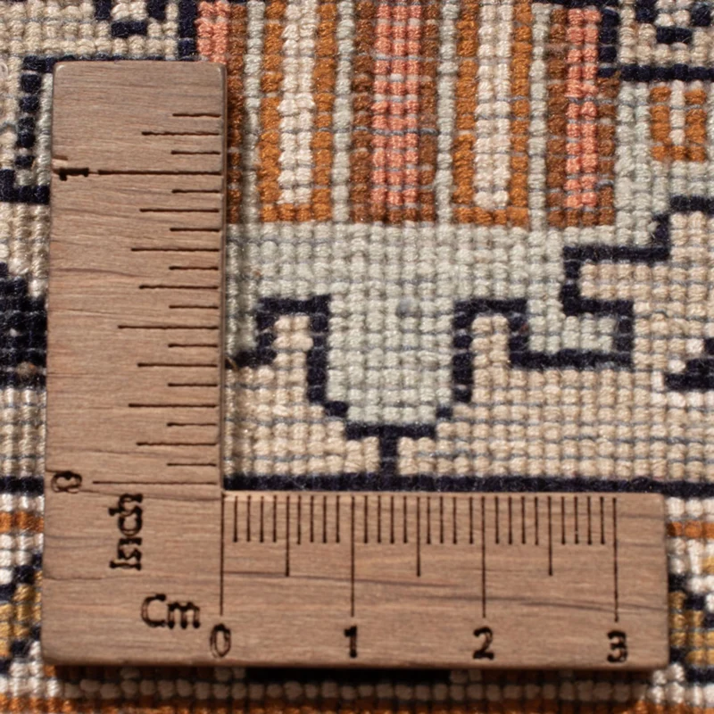 Kaschmir Seide Teppich 77x280cm - Orientteppich - dunkelbeige