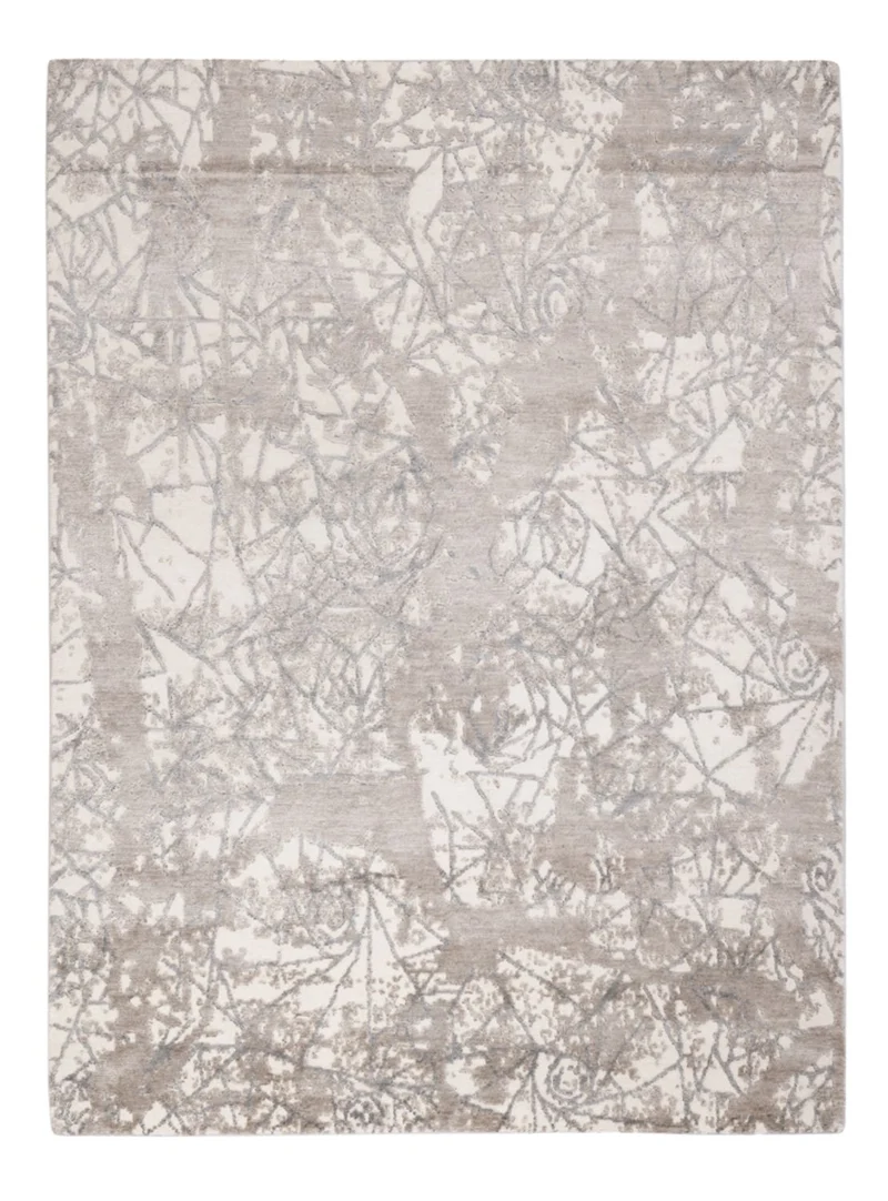 Designer Teppich 152x203cm - silber