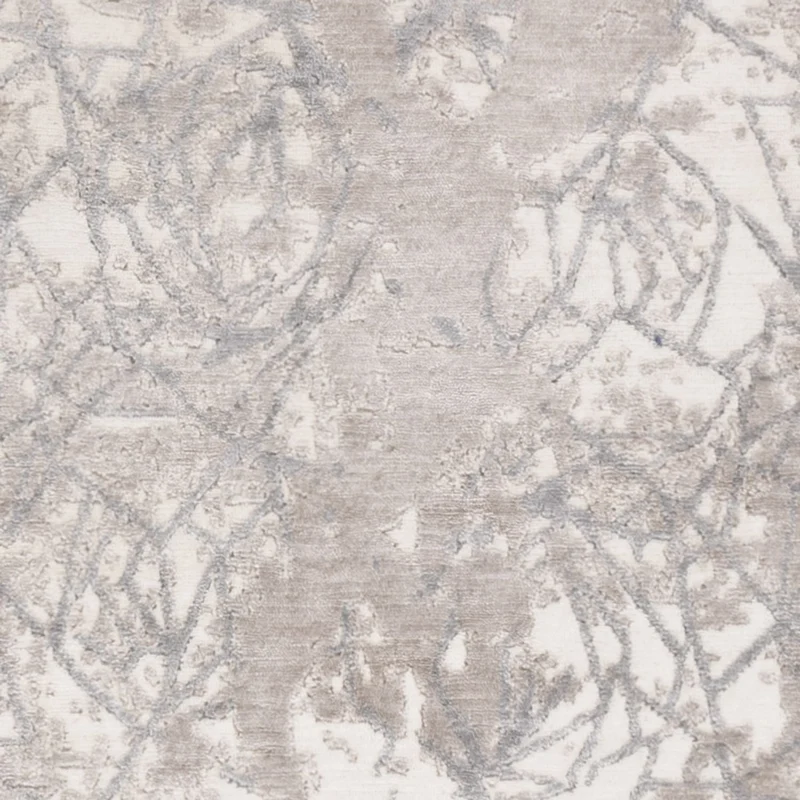 Designer Teppich 152x203cm - silber