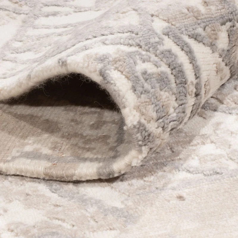Designer Teppich 152x203cm - silber