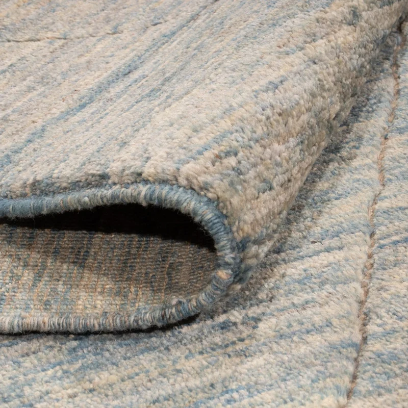 Berber Teppich 154x196cm - Wollteppich - seeblau
