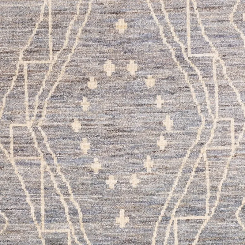 Berber Teppich 156x198cm - Wollteppich - seeblau