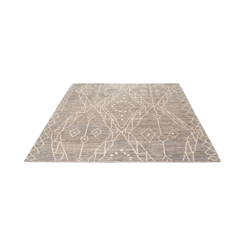 Berber Teppich 156x198cm - Wollteppich - seeblau