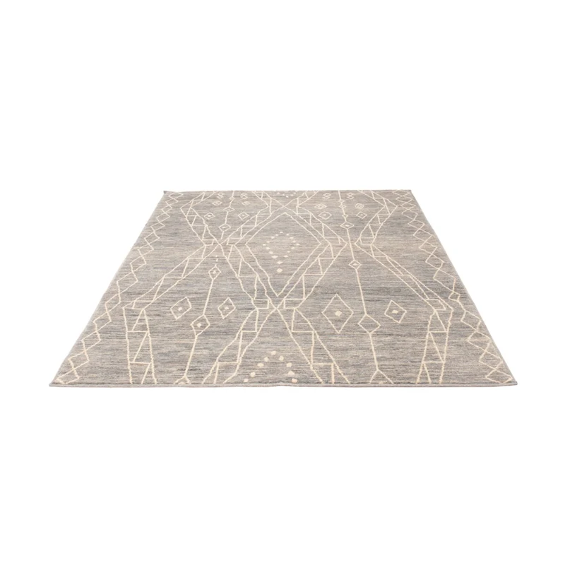 Berber Teppich 148x208cm - Wollteppich - seeblau
