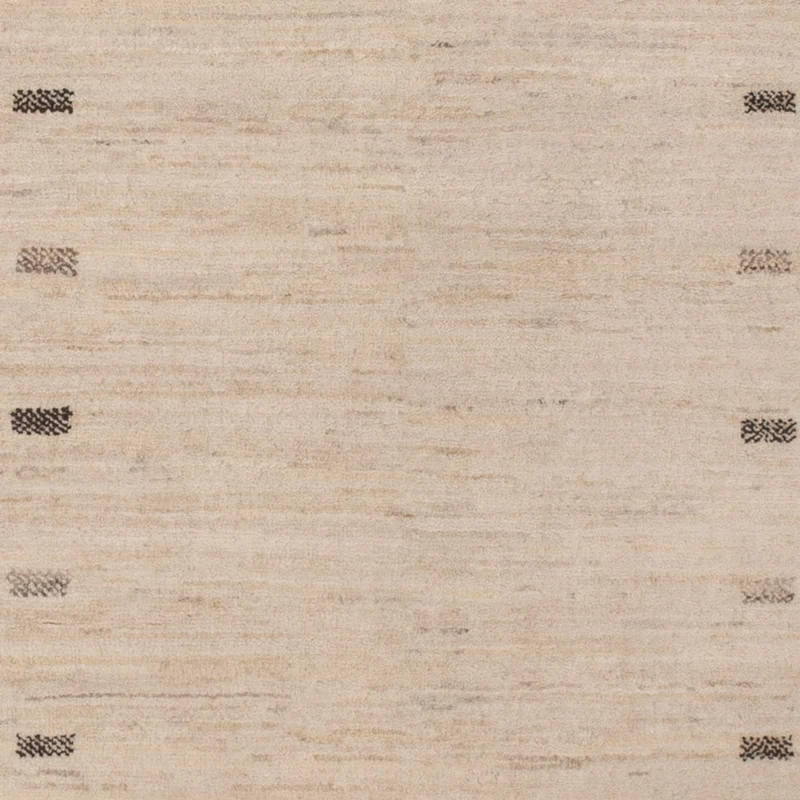 Indo Loribaft Teppich 108x153cm - Wollteppich - beige