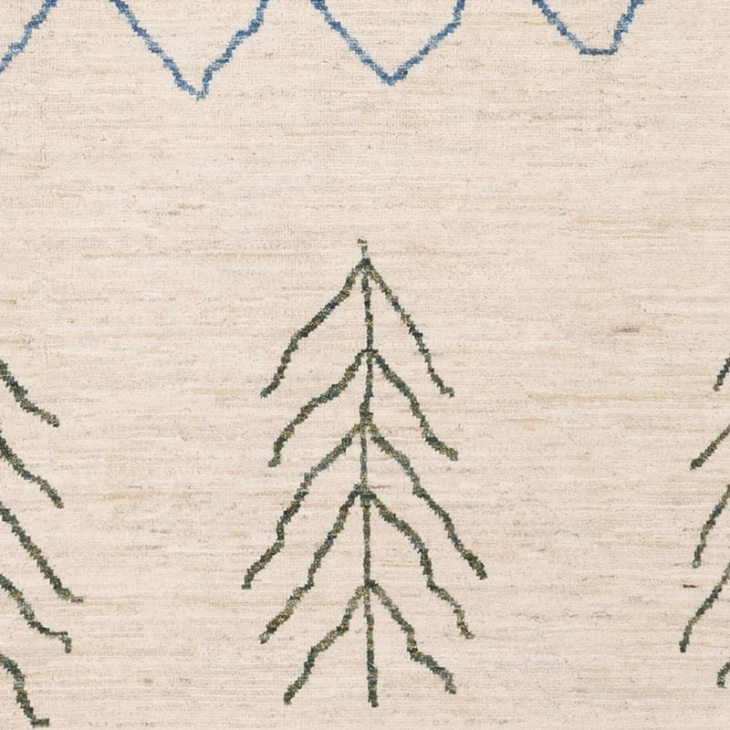 Berber Teppich 172x241cm - Wollteppich - natur