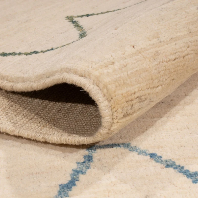 Berber Teppich 172x241cm - Wollteppich - natur