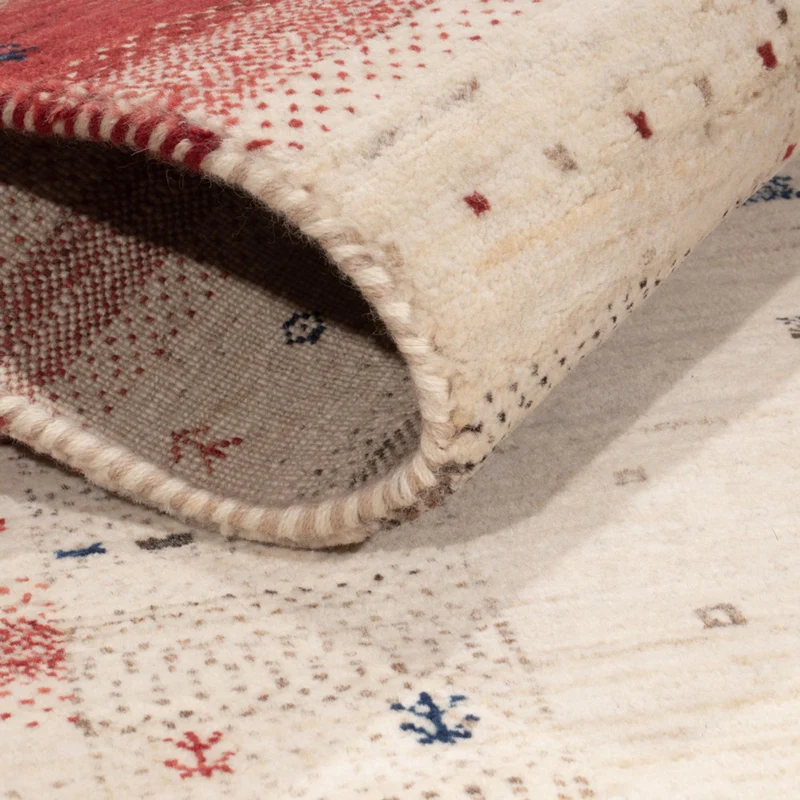Indo Loribaft Teppich 124x184cm - Wollteppich - mehrfarbig