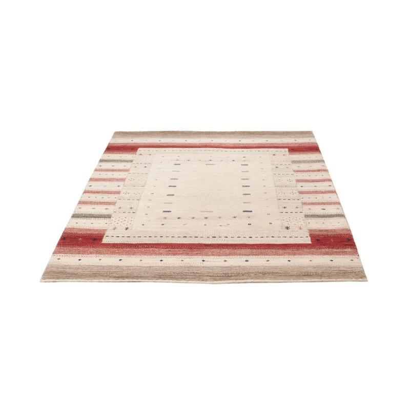Indo Loribaft Teppich 124x184cm - Wollteppich - mehrfarbig